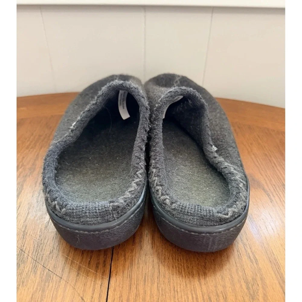 HAFLINGER - Unisex Wool Hard Sole Slippers, Gray, EU 43